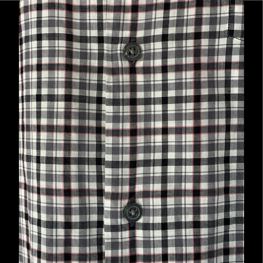 John Varvatos Men’s Medium Long Sleeve Shirt Checkered - Picture 5 of 13